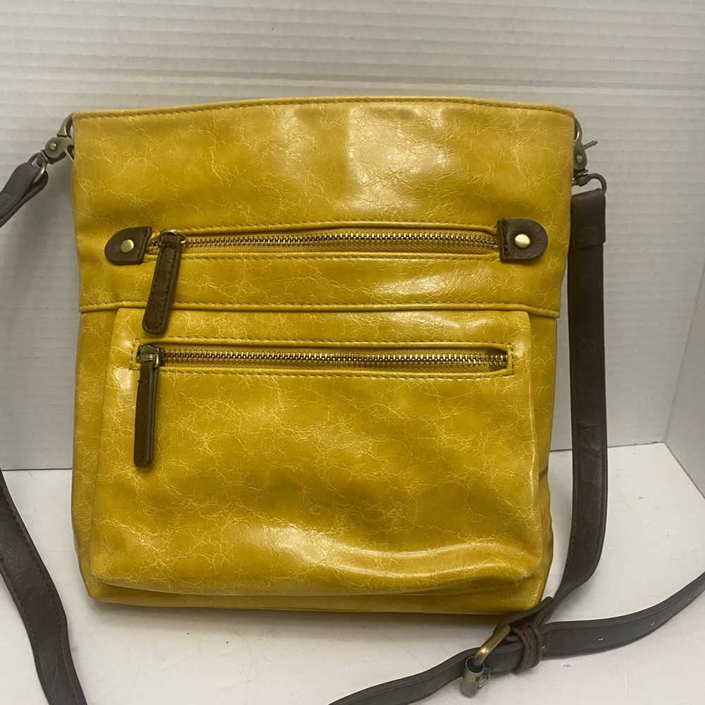 Shiraleah Yellow Faux Leather Crossbody Bag